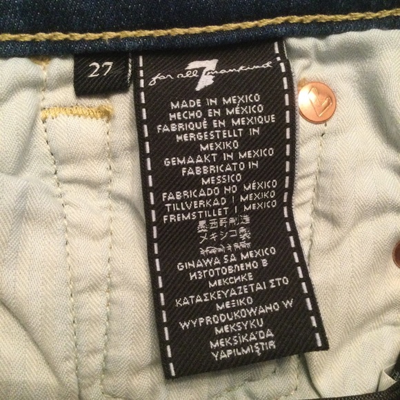 7 For All Mankind Gwenevere Ankle Distressed Skinny Jeans Size 27 - Picture 10 of 14